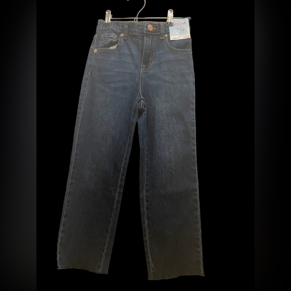 Cat and Jack Girls High Rise Straight Ankle Length Jeans - Size 6X